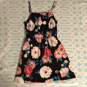 Open-back Floral Dress